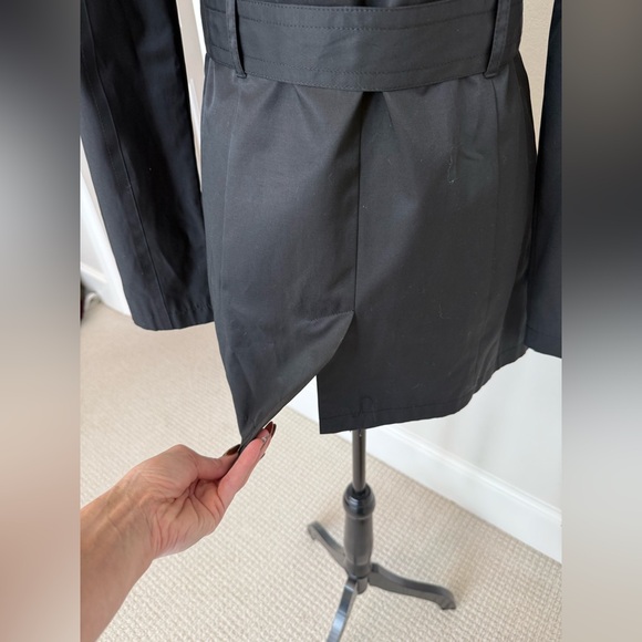 NWT Express Black Trench Coat | Size S/P | Double Breasted Belted Jacket - Picture 7 of 11